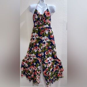 Vibrant Floral Tie-Front Romper by Giani Bini, size 4 in EUC.